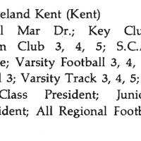 Kent Merritt yearbook entry