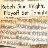 Rebels Stun Knights, Playoff Set Tonight