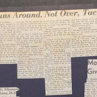 Newspaper feature on Kent Merritt during the 1968 football season.
