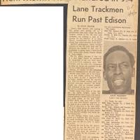 A Daily Progress article from March 29, 1970, about Merritt's performance in a Lane track meet.