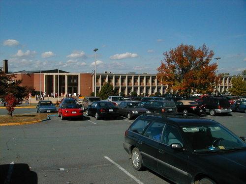 Albemarle High School and parking lot